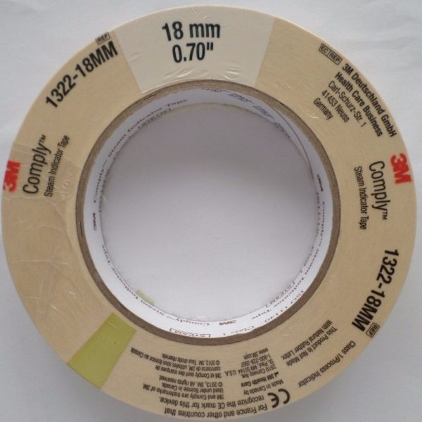 Cinta adhesiva testigo para autoclave 3M de 18 milímetros