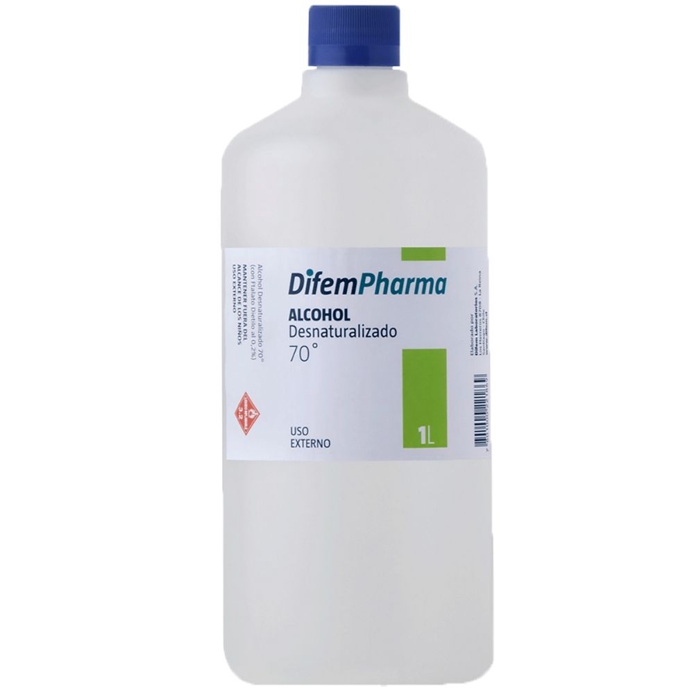 Alcohol desnaturalizado de 70% envases de 1lt
